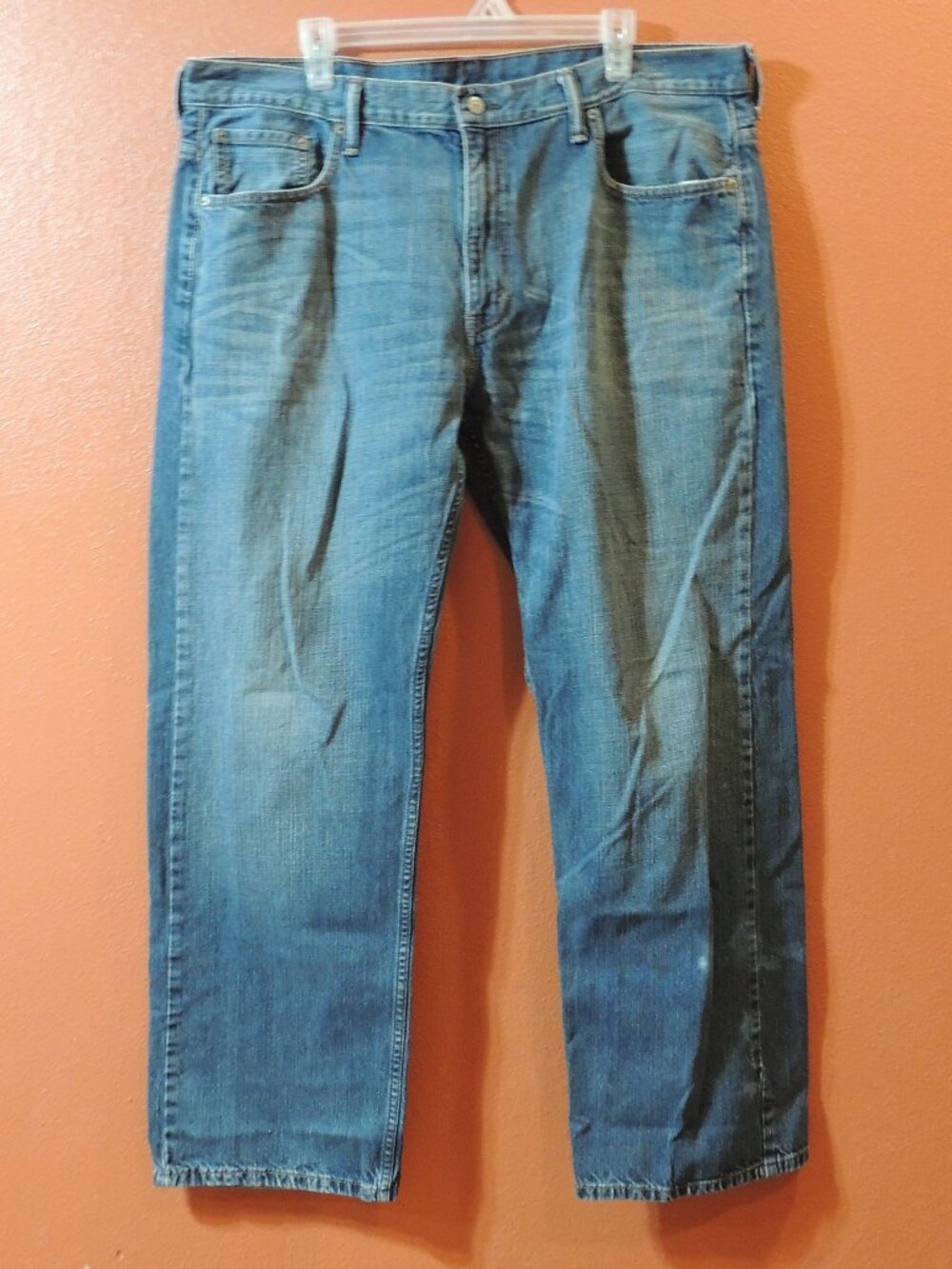 Levi 569 Jeans 1990S Men 38x32 Pockets Outdoors Work Comfort Denim Blue Jeans